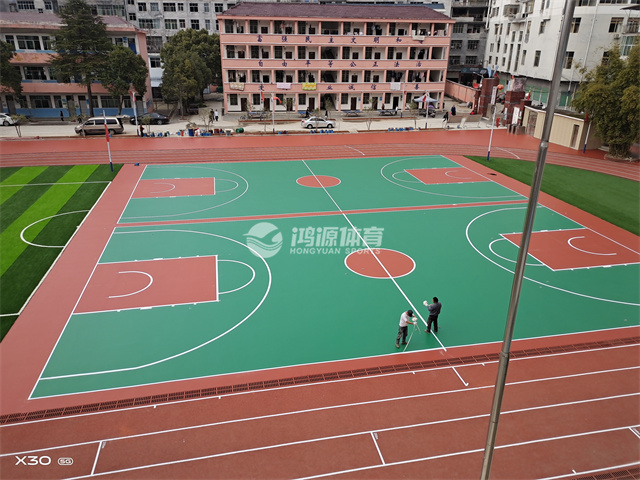 吉安市永豐縣七中混合型跑道、硅
